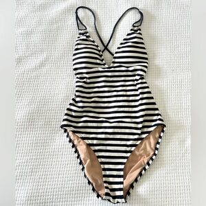 J.Crew Striped one piece bathing suit